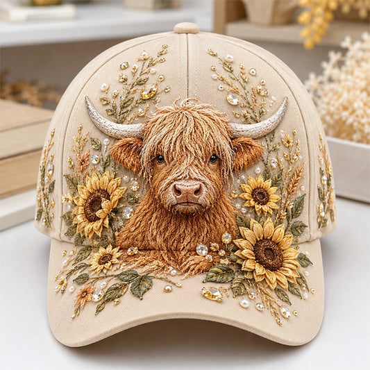 ๐ฅ Last Day 49% OFF โHighland Cow Embroidery Cap