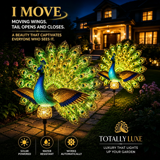 ⏰Last day Promotion 🔥-🦚 Animated Solar Peacock Garden Sculpture
