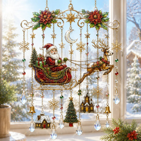 ✨LAST DAY 50% OFF - 🔥Handmade Christmas Stained Glass Window Hanging🔥