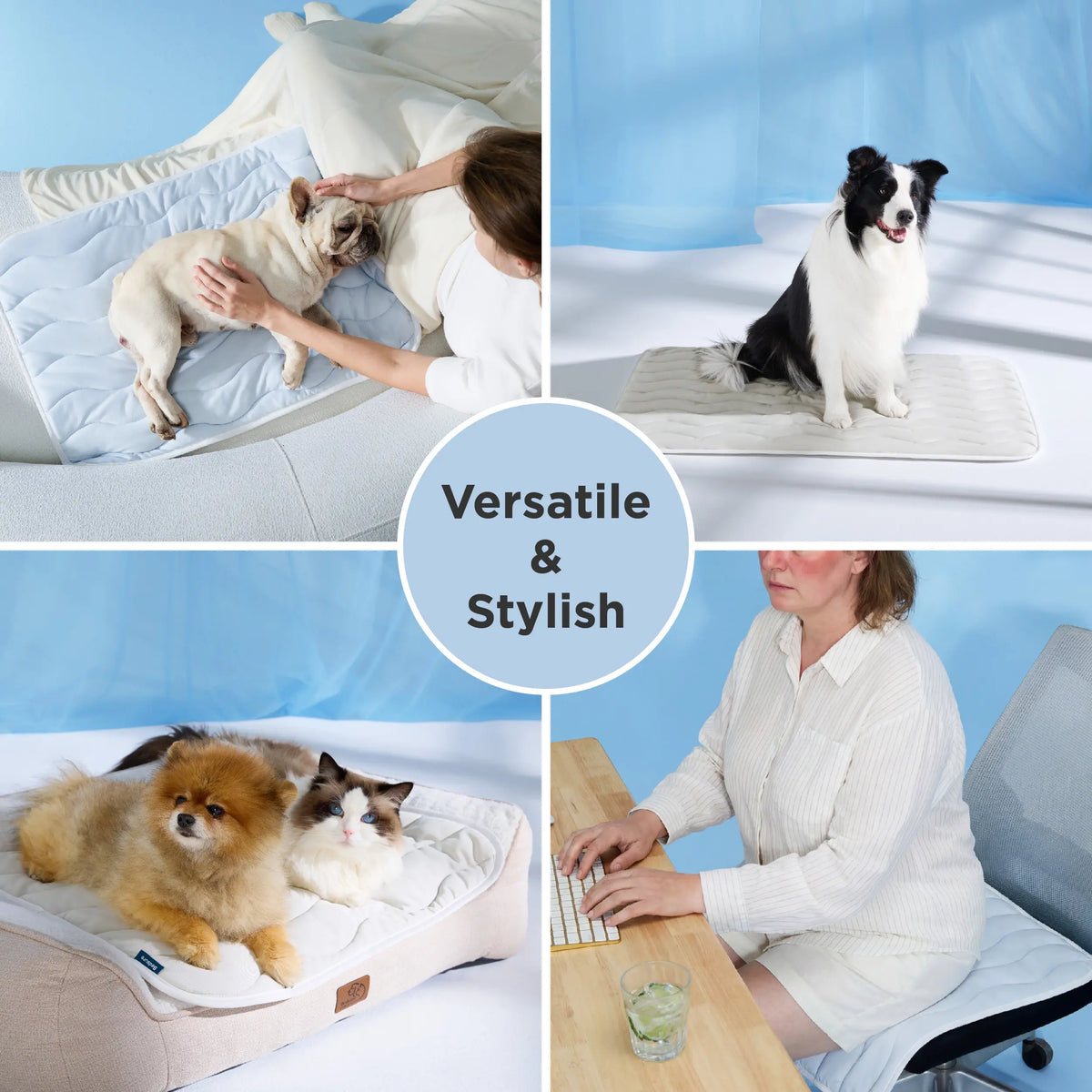 Self-Cooling Pet Mat for Dogs & Cats – Breathable, Non-Slip & Machine Washable Cooling Pad for Crates, Kennels & Travel