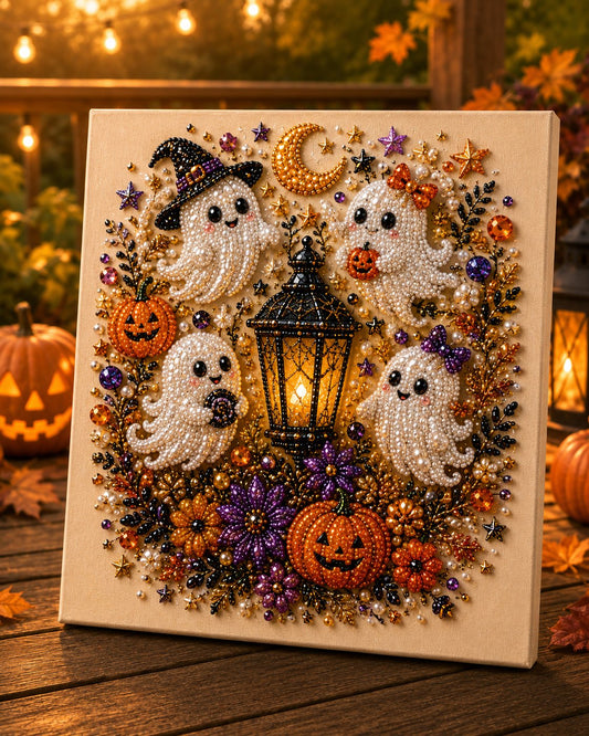 🔥 Last Day 49% OFF – ✨ Halloween Pearl Art DIY Kit – Turn Tiny Pearls into Spooky-Cute Magic👻⭐