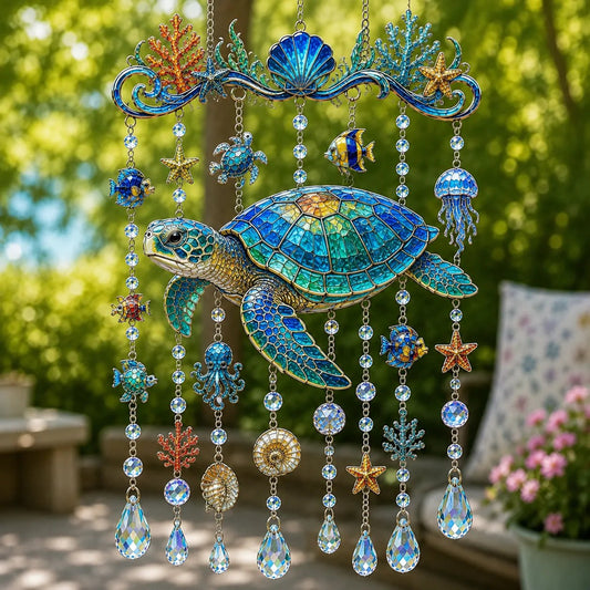 🔥 Last Day 49% OFF – 🐋Ocean Themed Wind Chime - Coastal Garden Decor Ocean Breeze Hanging Ornament✨