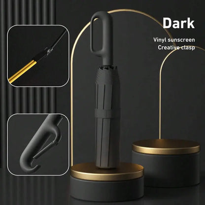 Portable Automatic Folding Umbrella-Windproof Waterproof with Loop Buckle