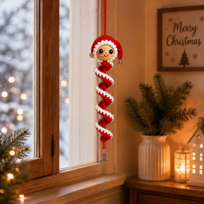 ⏰Last day Promotion 🔥-🎅🌲Crochet Snowman Spiral Oranment DIY Kit