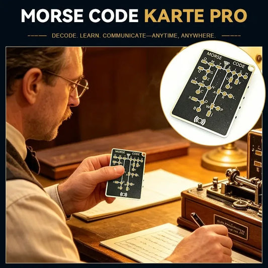 ⭐ Last day 49% OFF!⭐  -📟Morse Code Trainer Card Pro LED Edition Learning Tool Gift✨