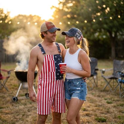 ✨ American Flag Ponytail Embroidered Hat Adjustable Summer Cap 🧢🔥