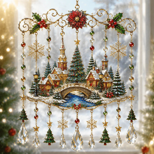 ✨LAST DAY 50% OFF - 🔥Handmade Christmas Stained Glass Window Hanging🔥