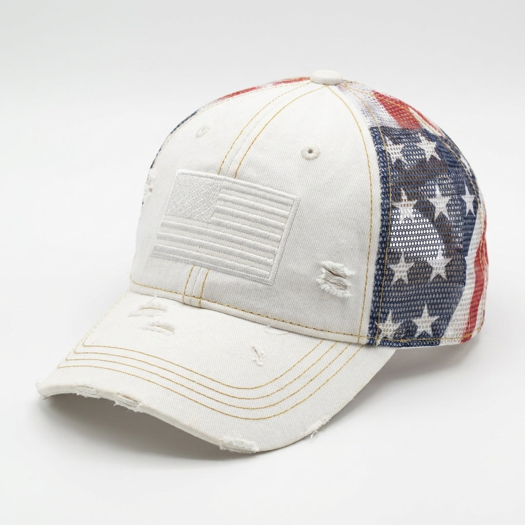 ✨ American Flag Ponytail Embroidered Hat Adjustable Summer Cap 🧢🔥