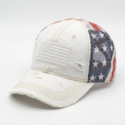 ✨ American Flag Ponytail Embroidered Hat Adjustable Summer Cap 🧢🔥