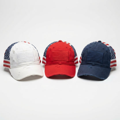 ✨ American Flag Ponytail Embroidered Hat Adjustable Summer Cap 🧢🔥