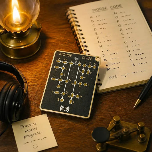 ⭐ Last day 49% OFF!⭐  -📟Morse Code Trainer Card Pro LED Edition Learning Tool Gift✨