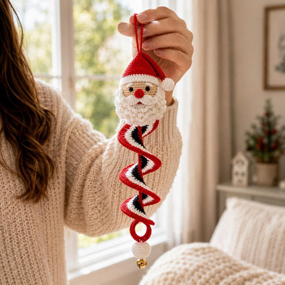⏰Last day Promotion 🔥-🎅🌲Crochet Snowman Spiral Oranment DIY Kit