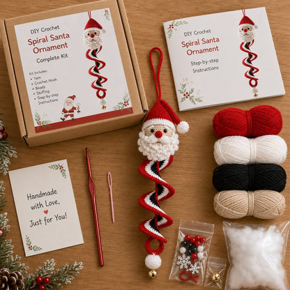 ⏰Last day Promotion 🔥-🎅🌲Crochet Snowman Spiral Oranment DIY Kit