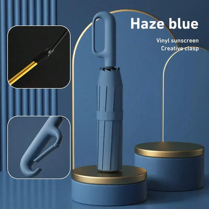 Portable Automatic Folding Umbrella-Windproof Waterproof with Loop Buckle