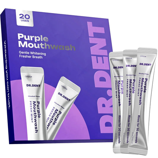 LAST DAY 49% OFF 💜Purple Mouthwash Sachets ✨✨No peroxide. No sensitivity. Just instant brightness.😁✨