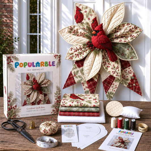 ⏰Last day Promotion 🔥- Large Patchwork Bow Sewing Kit (Beginner-Friendly)
