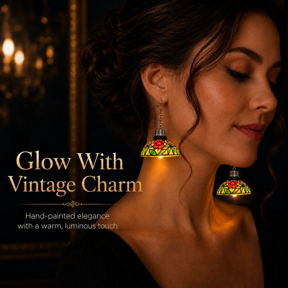 ✨ Handmade Light-Up Chandelier Earrings for Vintage Style 💎